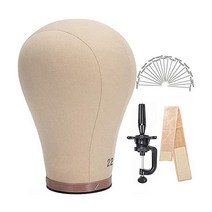 Beyond Your Thoughts Mannequin Head Wig Head Made of Cork Wig Head Stand Wig Stand Canvas Block Head, 22