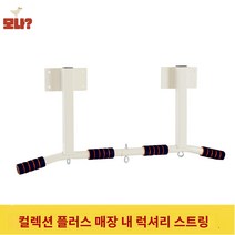 바 크로스핏 기구 풀업 철봉 천장 턱걸이 헬스장, 사이드 빔 고정형 화이트 스트링