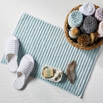 소프트터치 퓨어 순면 주방욕실 발매트, 민트