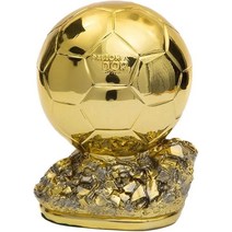 Golden Ballon 풋볼 트로피 챔피언 트로피 골든 볼 축구 트로피 베스트 플레이어 어워드, 03 26cm/10.2인치