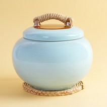 분청 하늘 무지 잡곡 단지 5kg 쌀독 현관 소금항아리