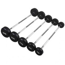 이지바 직선바 고정 바벨 컬바 일체형 컬바벨 10kg 20kg, 25kg 플라스틱 코팅 철 바벨