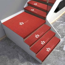 계단 매트 접착식 논슬립 전원주택 아파트 이층 인테리어 잘라쓰는 바닥재 놀이터 DIY 업소용 헬스장 패턴 코일 롤 베란다 매장, 60X60+4.5CM 다운사이징 플랫폼, 버건디 오엽초