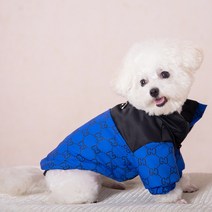 강아지패딩 의류 디자이너 패딩 애완 동물 겨울 따뜻한 코트 소형 중형 프렌치 불독 테디 XS3XL, 16.파란 - S