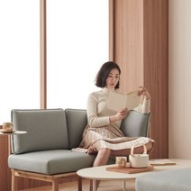 한샘 포레 컴포트 코너 벤치의자, B형 페일블루(B)