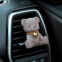 복슬복슬 귀여운 곰돌이 석고방향제 (리필 오일 포함) 3color, 클린코튼, 진브라운, 차량용