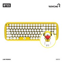 로이체 라인프렌즈 BT21우주스타 레트로 무선키보드, 치미, BT21 레트로키보드