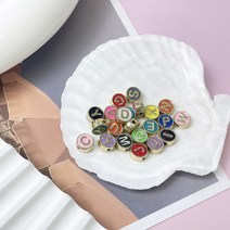 샤론델 관통형 8mm 원형 메탈 컬러 알파벳 키트 1-7002 비즈팔찌 만들기 재료 공예