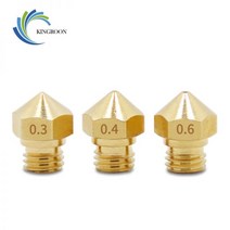 5pcs 황동 mk10 노즐 0.2mm 0.3mm 0.4mm 0.6mm 0.8mm 구리 m7 스레드 노즐 압출 1.75mm 필라멘트 3d 프린터 부품
