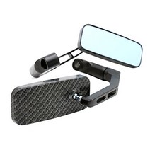 nakira 접이식 오토바이 커스텀 미러 범용 10mm 정 나사 역 나사 8mm 정 나사 PCX 마제스티 NMAX (카본 무늬)