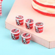 diy 집만들기 세트 미니어쳐 5개/대 1/12 Dollhouse 음식 Fastfood 미니 KFC 가족 양동이 맥도날드 완구 플, 01 RD