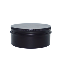 [드그라쎄] 알루미늄 블랙 틴케이스 150ml 캔들 비누 용기 소품정리함, 1개