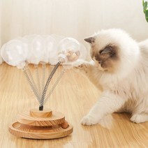 알디펫 고양이 원목 우드냥 펀치 스윙 간식놀이 트랙볼 장난감 기본형