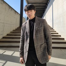 디센도 글렌체크블레이저 남자울자켓 블레이저 반하트