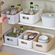 주방 욕실 수납 정리함 라지3p+미디움3p+스몰3p, 회색