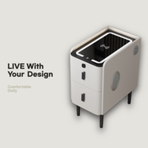 [리브윗] 무선충전 침대협탁 무선 침대 조명 스피커 USB 블루투스 충전 금고 협탁, 3색조명+무선충전, 화이트