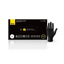 오플렉스 고중량 6.8g 니트릴 디테일링 세차장갑 블랙 100매, 중(M)