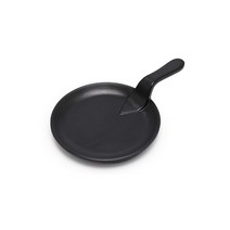 고급 식당용 원형 접시 메인접시 검정 멜라민 CZA-925