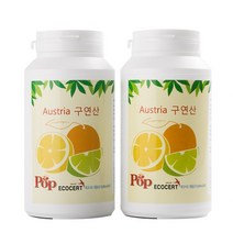 팝플러스 식용 무수 구연산 100퍼센트, 550g, 2개
