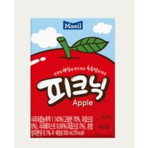 매일 피크닉 사과 음료 200ml 24팩 옵션, 단품