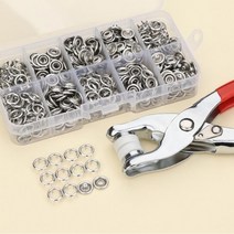 조앤 똑딱이펀칭기 스냅단추펀치 펀칭+핀 100개 세트 셀프수선 단추펜치, 똑딱이펀칭기+핀100개 세트