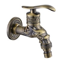슬림수전 엔틱 전화기 샤워기 거위목 일반수도꼭지 Q1 앤티크 청동 정원 수도꼭지 욕실 세탁기 수도꼭지, 02 COLOR-1