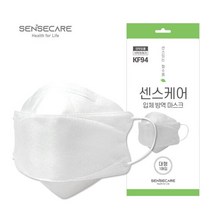 국산 KF94 대형 센스케어 방역 마스크 1매입 FDA승인 화이트, 단품, 색상:블랙