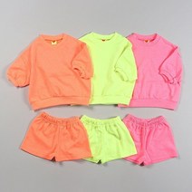 여름 형광 네온 나그랑 반팔 반바지상하복 HB02