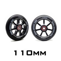 전동서핑보드 롱보드샵 100mm 110 mm 88A MGP 휠 고정밀 알루미늄 합금 허브 인라인 스쿠터 무거운 속도 롤러 ABEC-9 포함, 110mm 블랙 세븐