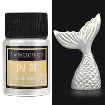 쪽염색 천염색물감 패브릭 섬유 모자 진주 운모 분말 편광 안료 6g/병 슬라임 비누 캔들 에폭시 수지 착색, 01 Yellow