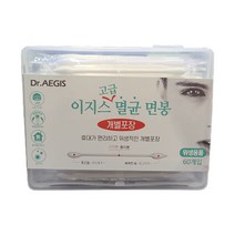 닥터이지스 고급 멸균 면봉 60개입 개별포장 화장용 귀이개 순면 대용량 종이 스틱