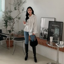 치코엘라- 투매데 심플 허리라인 블라우스