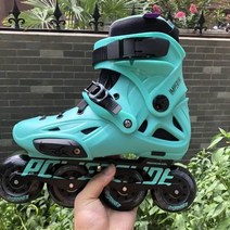 입문용 인라인 스케이트 건강 선물 jk original 2018 powerslide Imperial 형광등 전문 슬라롬 롤러 프리 신발 슬라이딩 patine, 02 green_07 41, 41