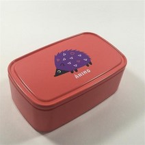 일본 항균 기능 포함 팩 런치박스 1단 430ml 고슴도치 Animo, 1개