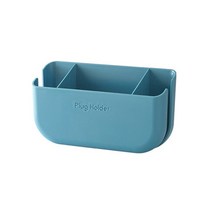 벽걸이 수납함 리모컨 에어컨 보관 케이스 휴대폰 플러그 홀더 스탠드 컨테이너 랙 1PC, [30] I blue, 30 I blue