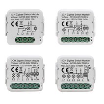 Lonsonho-Tuya Zigbee 스마트 스위치 모듈 릴레이 1 2 3 4 Gang 라이프 홈 오토메이션 Alexa Google Home Yandex Alice 호환, [04] 4-Gang