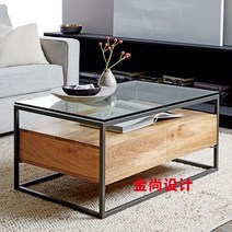 원목티테이블 현대 심플 아메카지스타일 클래식 롱 스퀘어 유리 작은테이블 서류 서랍 회의 4559698427, 단장함 라지 타입 :130*60*47 (포함