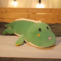 REZENZI 대형 공룡 인형 바디필로우 공룡 쿠션 포근포근 말랑말랑 안고 자는 바디필로우 등 받침 다리 받침 팔 받침 귀여운 부드러운 동물 쿠션 1m 1.2cm 1.5m, 녹색