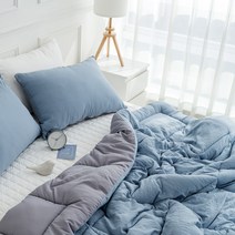 더블데코 먼지없는 가을 겨울 가볍고따뜻한 차렵 이불 알러지케어 이불패드 침구 세트