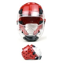 헤드기어 전문 킥복싱 sanda mma head protector mma helmet muay thai boxing taekwondo karate guard head wtf, 빨간 헬멧과 마스크, m 130-160cm