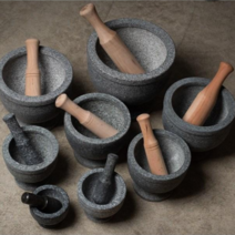 장수주방 장수 곱돌 전통 맷돌 돌절구 120 미니 마늘 깨 바질 이유식 다지기, 120mm, 돌공이