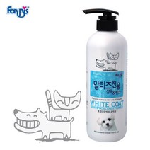 NICEPET 흰색털 애견샴푸 말티즈 린스겸샴푸 버블 약한피부, 1개
