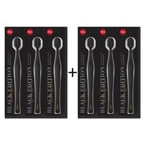 플라코 칫솔 3+3/초극세모 치아미백 치석제거 흑진주