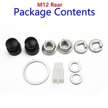 전동킥보드 부품 나사 캡 와셔스페이서너트 커버 전자 자전거 차축 전기 자전거 허브 잠금, m12 후면