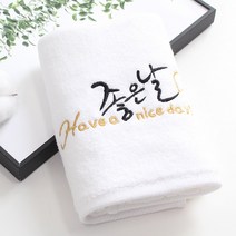 [말씀타올] 플라워 좋은날 자수 답례품 수건 감사 선물 제작, 나염(100개이상가능), 롤케익케이스