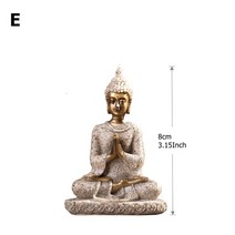 16 스타일 미니어처 부처님 동상 자연 사암 fengshui 태국 부처님 조각 힌두교 입상 홈 장식 장식 15, e