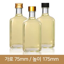 유리병 경진양주기름병300ML(사각)(속마개포함), 1개, 플라스틱검정[속마개1개포함]