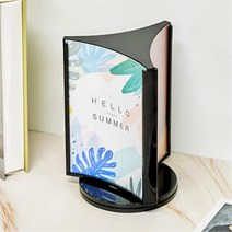시그니처 메뉴 홍보 3면 회전형 POP 꽂이 전단지 카페
