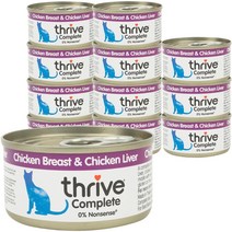 쓰라이브 컴플리트 그레인프리 고양이 주식캔 75g, 12개, 치킨&치킨간