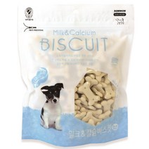 바삭바삭 우유 칼슘 국산 비스킷 강아지 간식, 1개